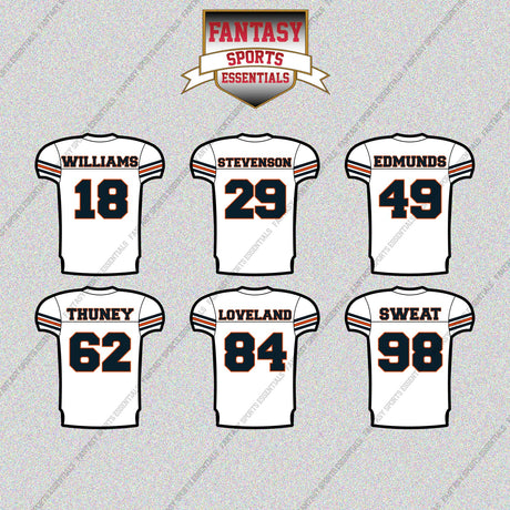 Chicago Bears 2025 Away Jersey Glossy Stickers (Choose Your Player) Page 2
