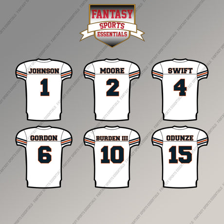 Chicago Bears 2025 Away Jersey Magnets (Choose Your Player) Page 1