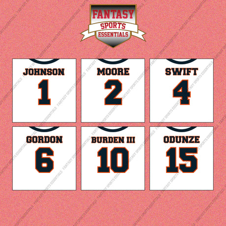 Chicago Bears 2025 Away Jersey Wall Art Prints (Choose Your Player) Page 1