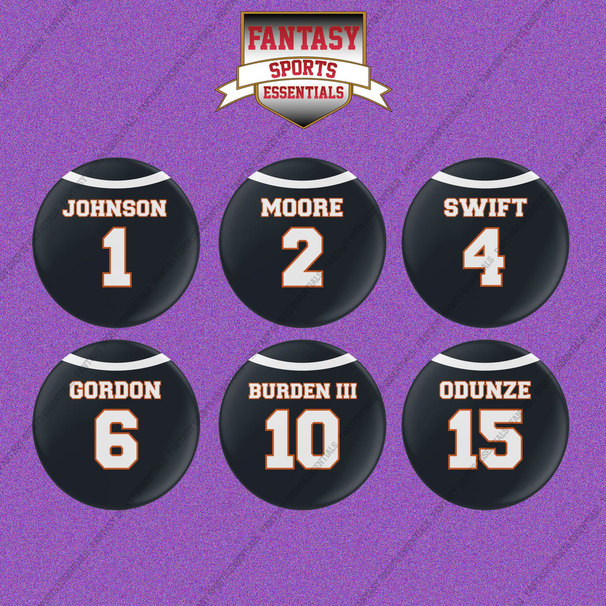 Chicago Bears 2025 Home Jersey Button Pins (Choose Your Player) Page 1