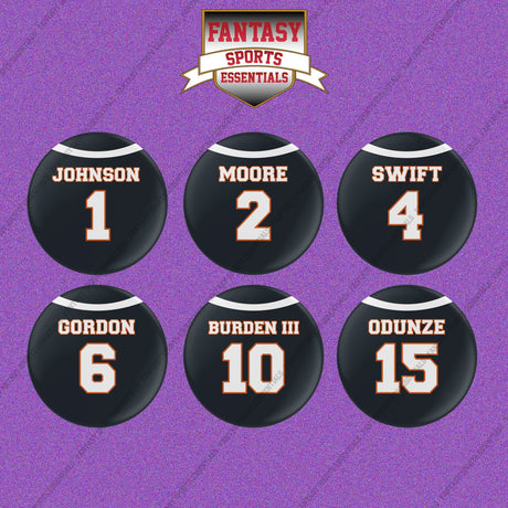 Chicago Bears 2025 Home Jersey Button Pins (Choose Your Player) Page 1