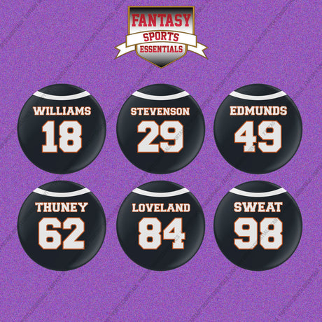 Chicago Bears 2025 Home Jersey Button Pins (Choose Your Player) Page 2