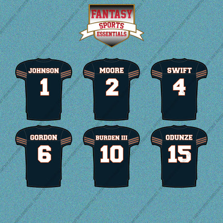Chicago Bears 2025 Home Jersey Car Decals (Choose Your Player) Page 1