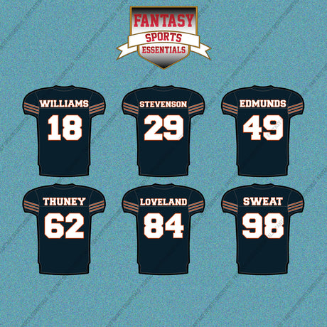 Chicago Bears 2025 Home Jersey Car Decals (Choose Your Player) Page 2