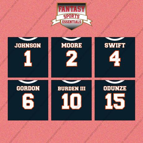 Chicago Bears 2025 Home Jersey Wall Art Prints (Choose Your Player) Page 1