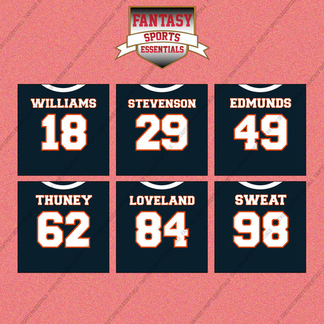 Chicago Bears 2025 Home Jersey Wall Art Prints (Choose Your Player) Page 2