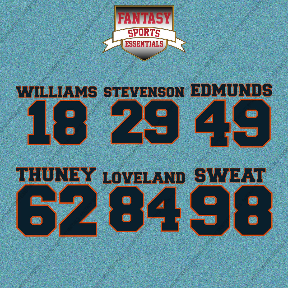 Chicago Bears 2025 Name and Number Car Decals (Choose Your Player) Page 2