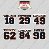 Chicago Bears 2025 Name and Number Glossy Stickers (Choose Your Player) Page 2