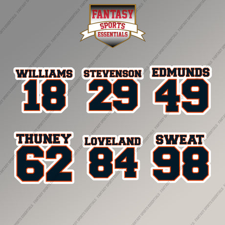 Chicago Bears 2025 Name and Number Magnets (Choose Your Player) Page 2