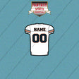 Chicago Bears Personalized Current Away Jersey Car Decals