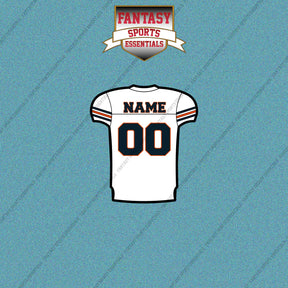 Chicago Bears Personalized Current Away Jersey Car Decals