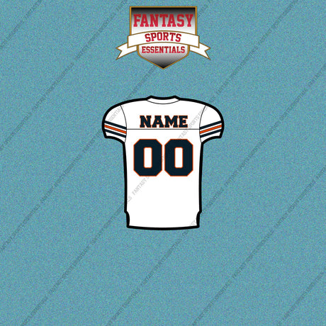 Chicago Bears Personalized Current Away Jersey Car Decals