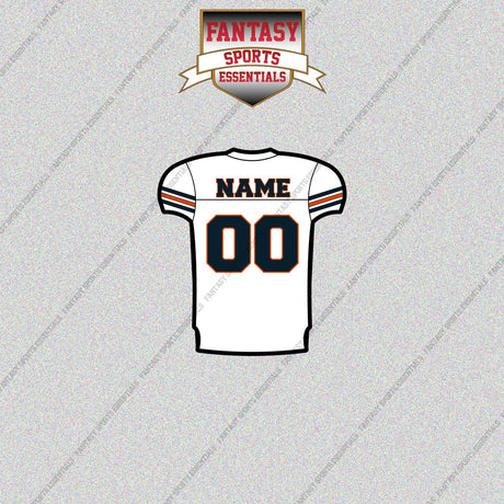 Chicago Bears Personalized Current Away Jersey Glossy Stickers