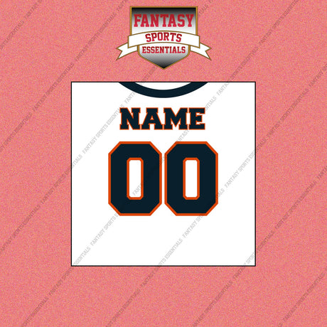 Chicago Bears Personalized Current Away Jersey Wall Art Prints