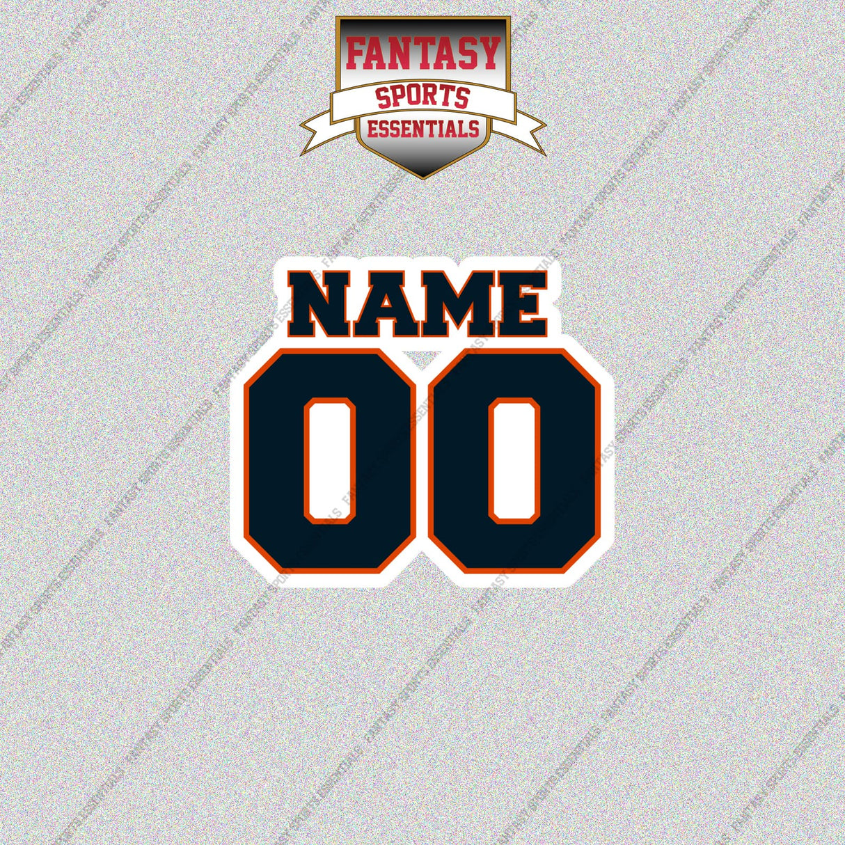 Chicago Bears Personalized Current Name and Number Glossy Stickers