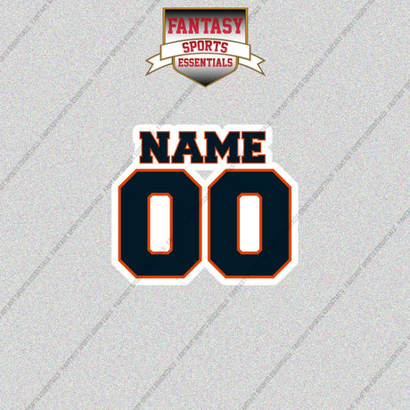 Chicago Bears Personalized Current Name and Number Glossy Stickers