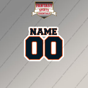 Chicago Bears Personalized Current Name and Number Magnets