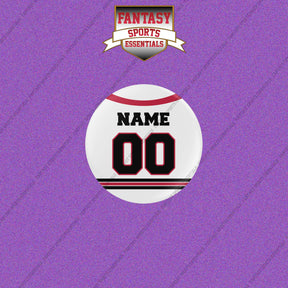 Chicago Blackhawks Personalized Current Away Jersey Buttons