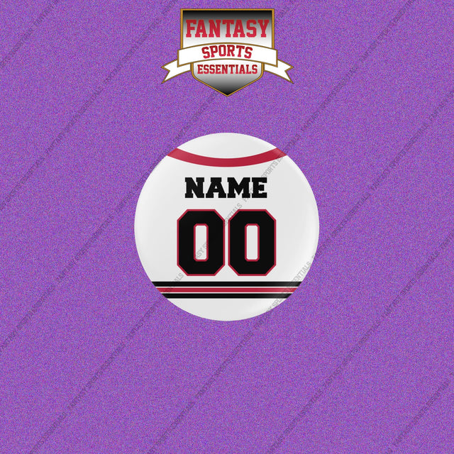 Chicago Blackhawks Personalized Current Away Jersey Buttons