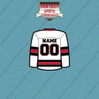 Chicago Blackhawks Personalized Current Away Jersey Car Decals