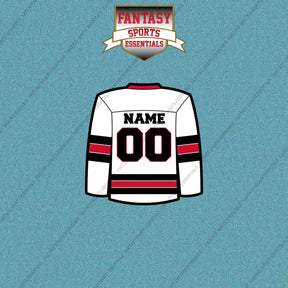 Chicago Blackhawks Personalized Current Away Jersey Car Decals