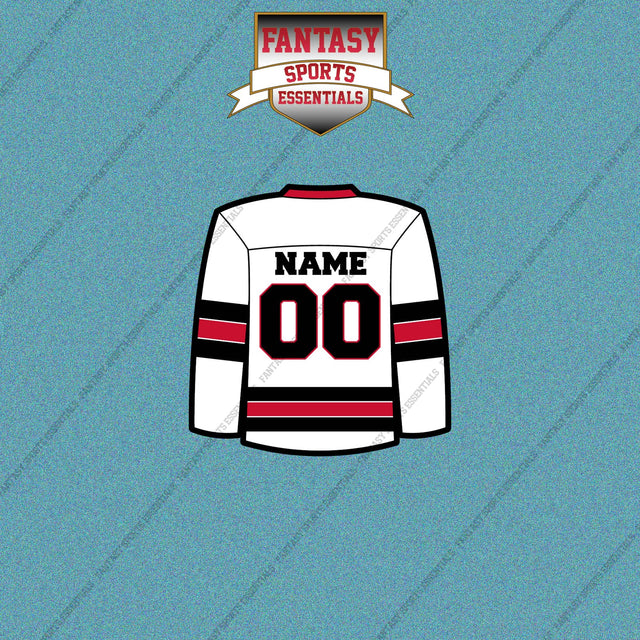 Chicago Blackhawks Personalized Current Away Jersey Car Decals