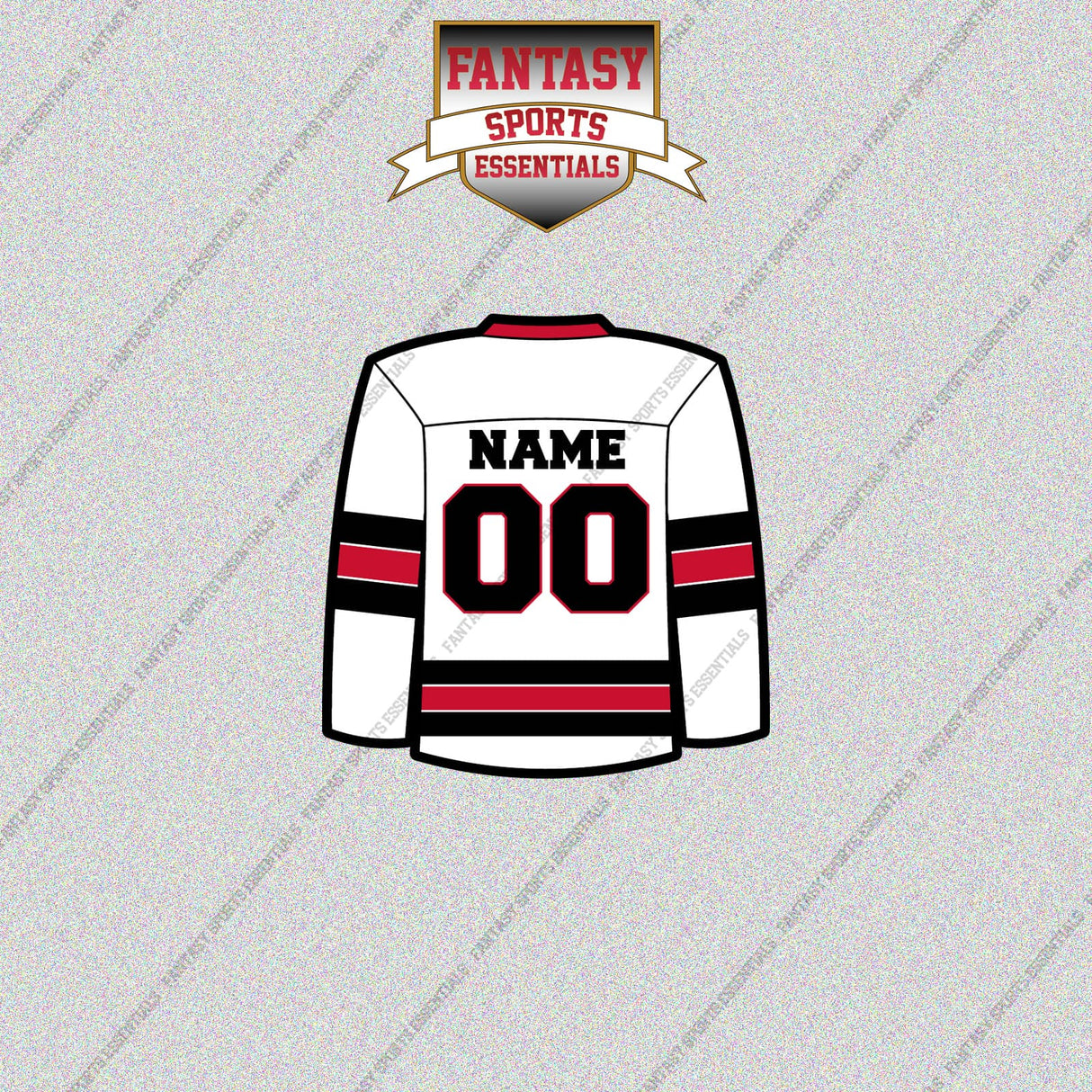 Chicago Blackhawks Personalized Current Away Jersey Glossy Stickers