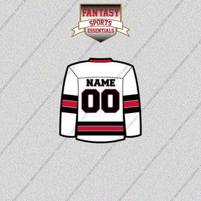 Chicago Blackhawks Personalized Current Away Jersey Glossy Stickers