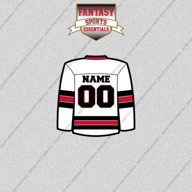 Chicago Blackhawks Personalized Current Away Jersey Glossy Stickers