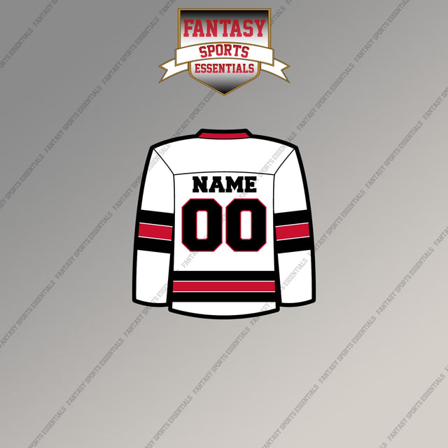 Chicago Blackhawks Personalized Current Away Jersey Magnets
