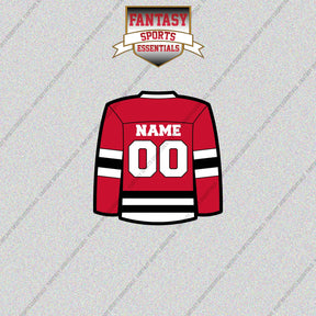 Chicago Blackhawks Personalized Current Home Jersey Glossy Stickers