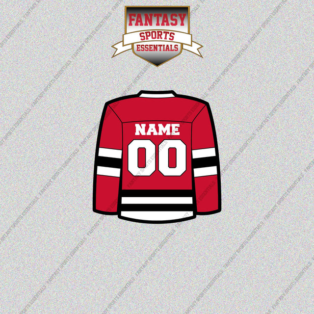 Chicago Blackhawks Personalized Current Home Jersey Glossy Stickers