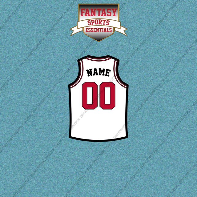 Chicago Bulls Personalized Current Away Jersey Car Decals