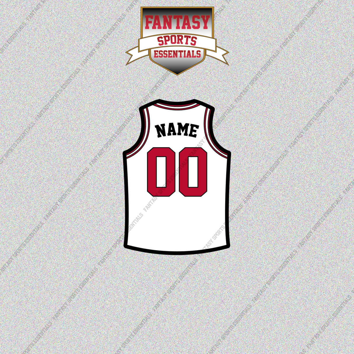 Chicago Bulls Personalized Current Away Jersey Glossy Stickers