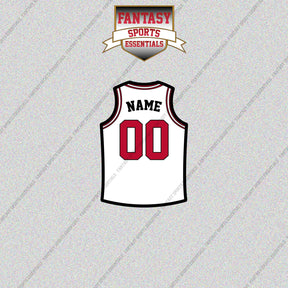 Chicago Bulls Personalized Current Away Jersey Glossy Stickers