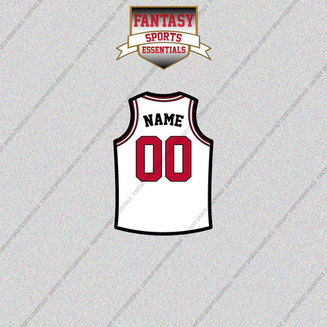 Chicago Bulls Personalized Current Away Jersey Glossy Stickers