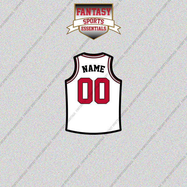 Chicago Bulls Personalized Current Away Jersey Glossy Stickers