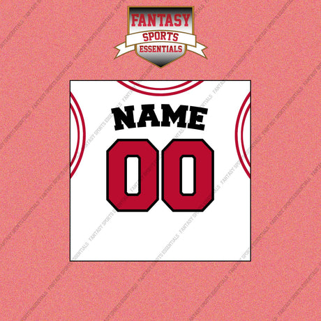 Chicago Bulls Personalized Current Away Jersey Wall Art Prints