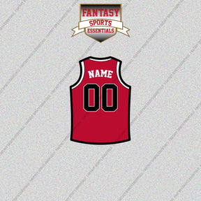 Chicago Bulls Personalized Current Home Jersey Glossy Stickers
