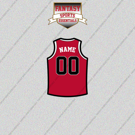Chicago Bulls Personalized Current Home Jersey Glossy Stickers