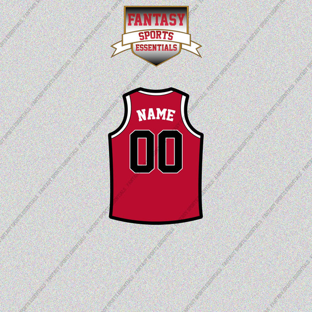 Chicago Bulls Personalized Current Home Jersey Glossy Stickers