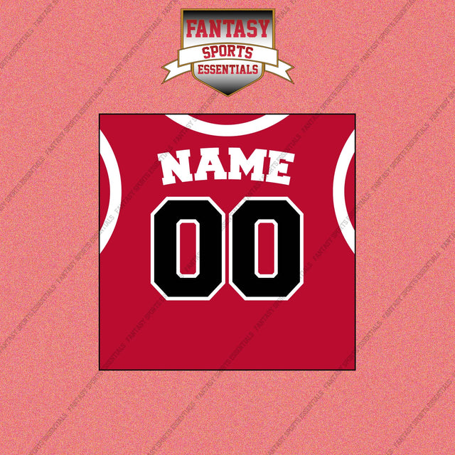Chicago Bulls Personalized Current Home Jersey Wall Art Prints