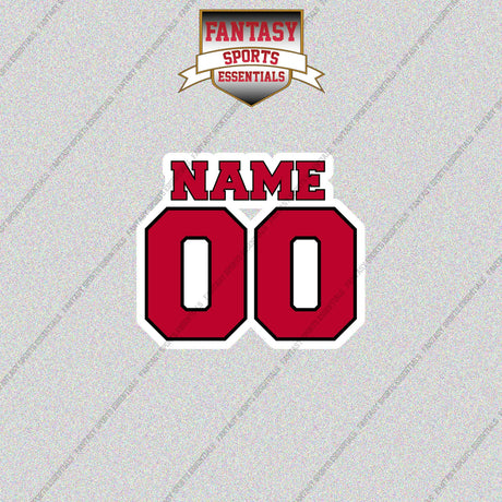 Chicago Bulls Personalized Current Name and Number Glossy Stickers