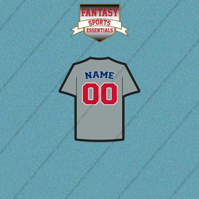 Chicago Cubs Personalized Current Away Jersey Car Decals
