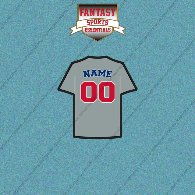 Chicago Cubs Personalized Current Away Jersey Car Decals