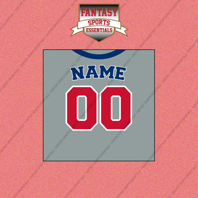 Chicago Cubs Personalized Current Away Jersey Wall Art Prints 