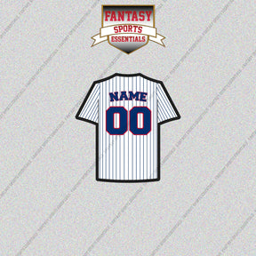 Chicago Cubs Personalized Current Home Jersey Glossy Stickers