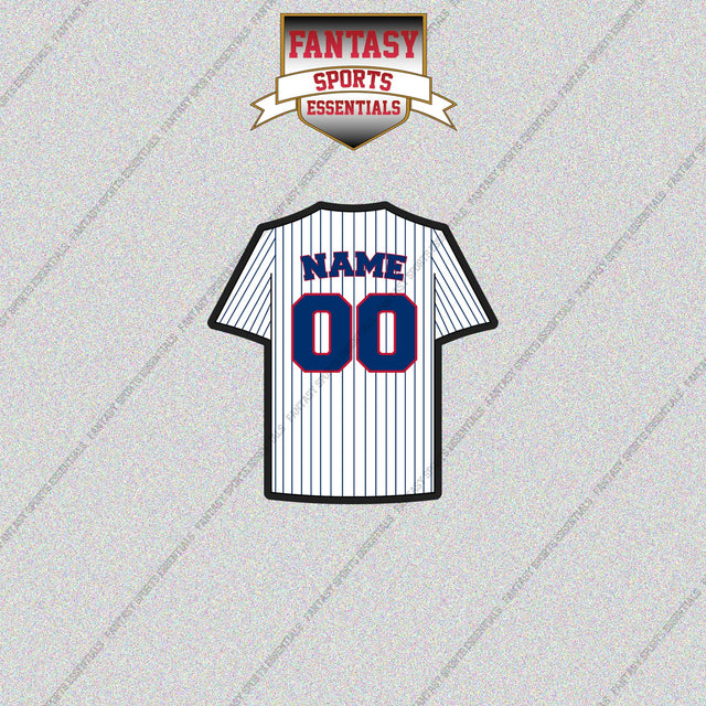 Chicago Cubs Personalized Current Home Jersey Glossy Stickers