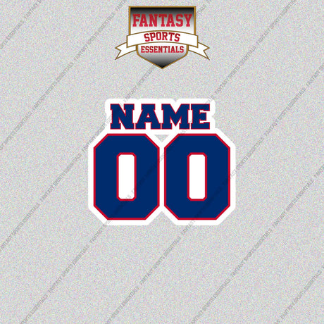Chicago Cubs Personalized Current Name and Number Glossy Stickers