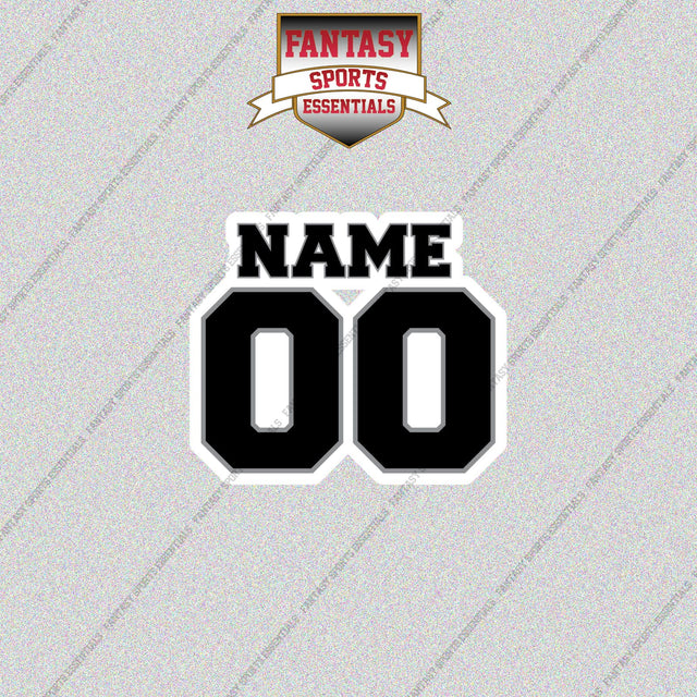 Chicago White Sox Personalized Current Name and Number Glossy Stickers